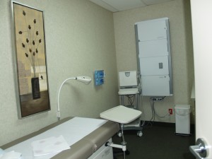 Ultrasound room at Heritage Clinic for Women abortion clinic in Michigan