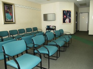 Waiting room at Heritage Clinic for Women abortion clinic in Michigan